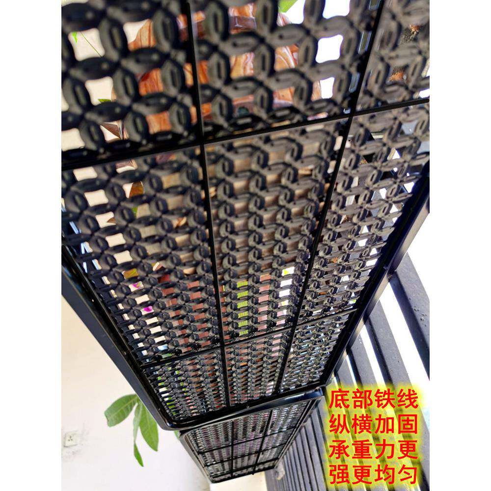 Q3花阳台栏杆壁挂多功能悬挂式盆YJU台架子室内外护多肉吊蓝窗置