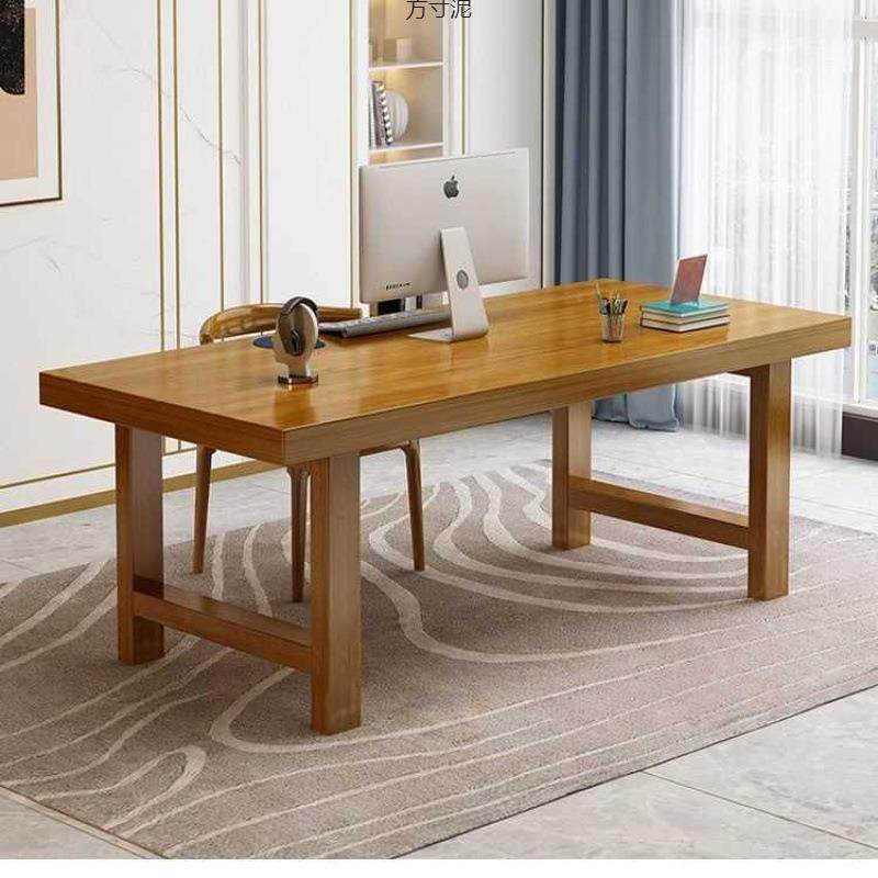 实书桌电脑桌家用台厅式学木习桌客学习AAG办公桌现代简约超厚桌