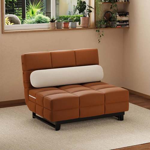 法式奶单人折IPK叠床225新款沙发0可折叠两用油小户型客床厅复古