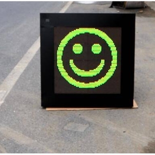 LED车速反馈仪LED雷达测速仪雷达测速显示屏满屏笑脸哭脸测速仪