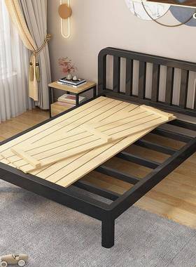 欧式铁艺床双人床1.8米床加米厚加固铁床1儿童.5JSX出租房实木架