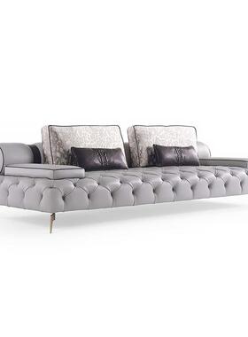 轻代奢欧沙发计组合后现意式设师三人位直排式SGV美式别墅123组合