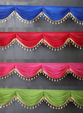 婚庆喜帷幔布幔波浪棚楼梯PDD10141扶手装饰装饰帘背景头纱幔婚庆