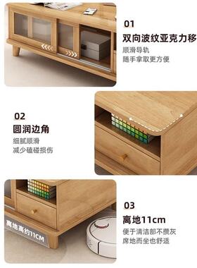 简易茶几客家茶用可小户CJ008224型移动方形边几2025新款厅现代阳