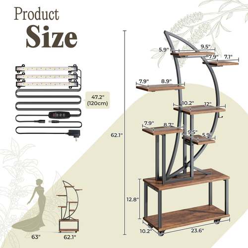 阳台花架可移动客厅子落地式多铁艺置物架层花无品牌/多盆托架肉