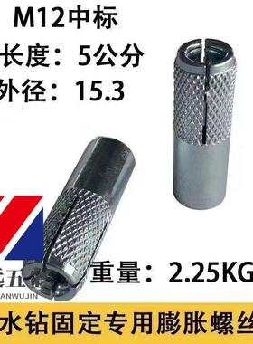 迫内式膨胀螺栓台式水钻支架用内胀螺ZVT丝顶壁爆12内爆虎国专标