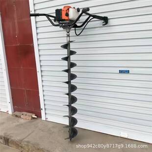 地钻挖坑机支架式山坡光伏打孔钻机地面打洞钻孔机柴油螺旋钻孔机