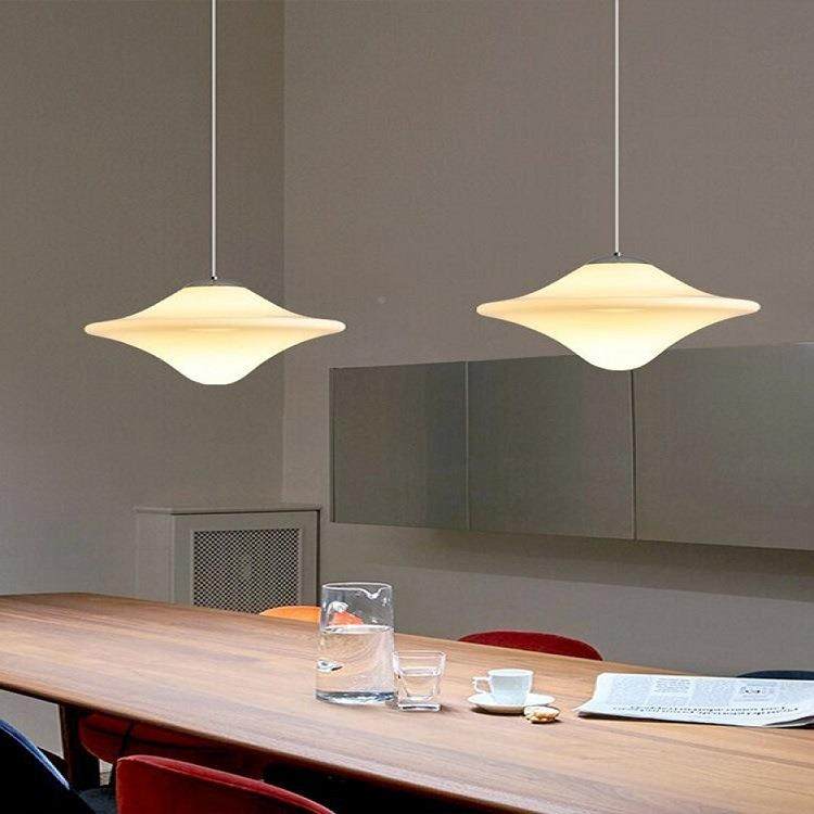 极简客灯厅吊灯现代简设计JTJ师奶油风饰飞碟餐厅主卧室灯能智语