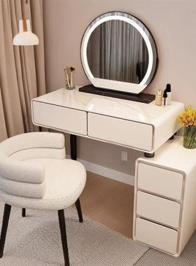 E2hd205新款现代约KBK梳妆台奶油风化妆简桌小化户型轻奢妆台岩板
