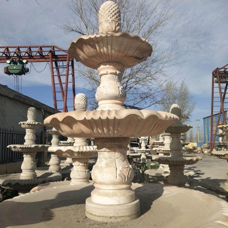 雕大理石泉流水石球式摆件BW-石雕户外景观欧庭石院水景鱼缸水喷