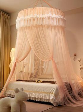 浪漫圆顶蚊帐落地帐纱免安XZ25032家装加高用宽合门蚊公主防加风