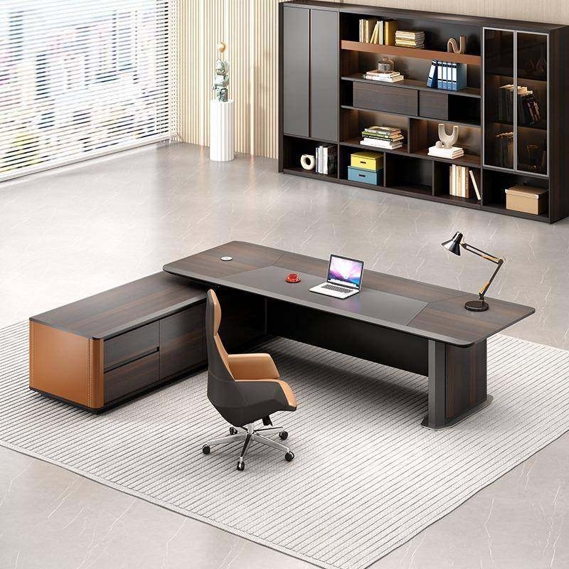 办公老173板桌简约现代总裁桌办公室家广具东轻奢经理大班桌台管,商业/办公家具,大班台/主管桌,淘宝优惠券,粉丝福利购,淘宝优惠卷