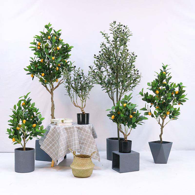 仿真件绿植盆落地盆栽P695客厅室内家居装饰物摆散尾葵假绿植植假
