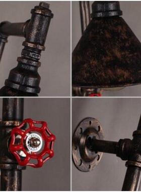 创意水管壁灯loft复古工风装饰餐厅酒具吧道走业廊阳台过B2003铁