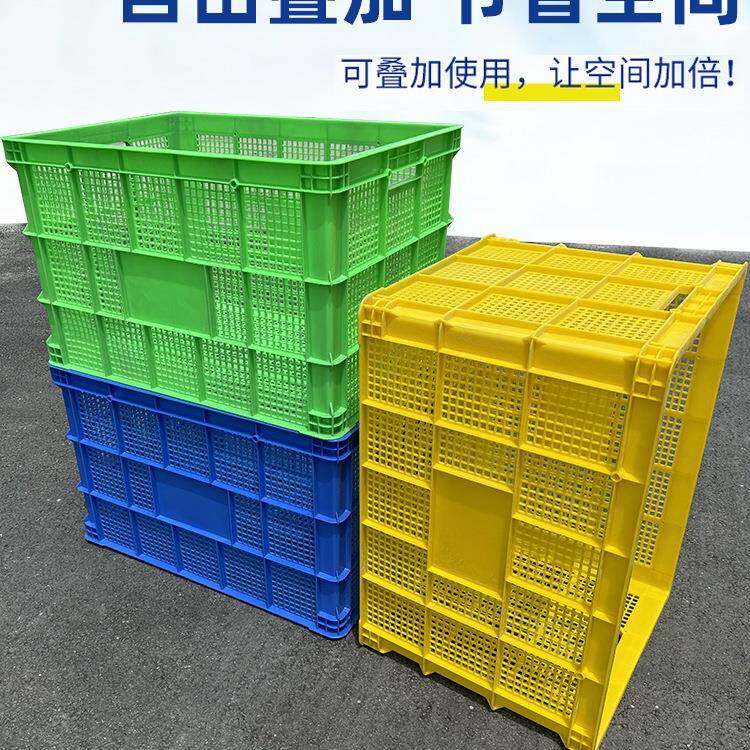 塑料筐大号厚加长方形快递框服工厂加厚塑料框收纳胶框货箩筐物流