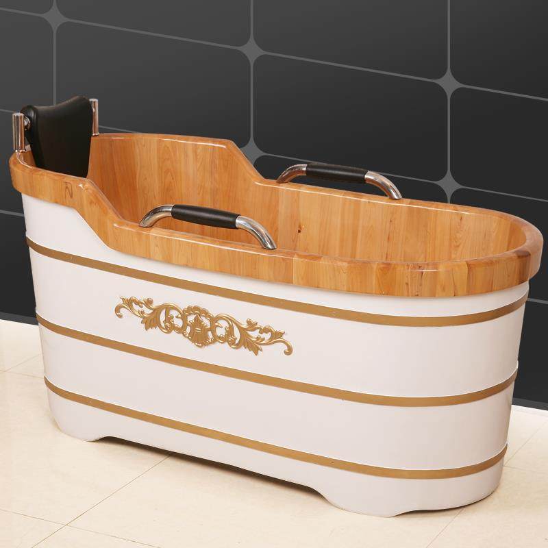 泡澡木桶浴缸用家工浴成人JIU大人体程学实木洗澡桶婴儿全身
