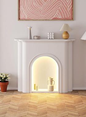 炉法式壁FJM柜装饰柜形室内客厅黑色白色简约宿玄关摄民影置拱置