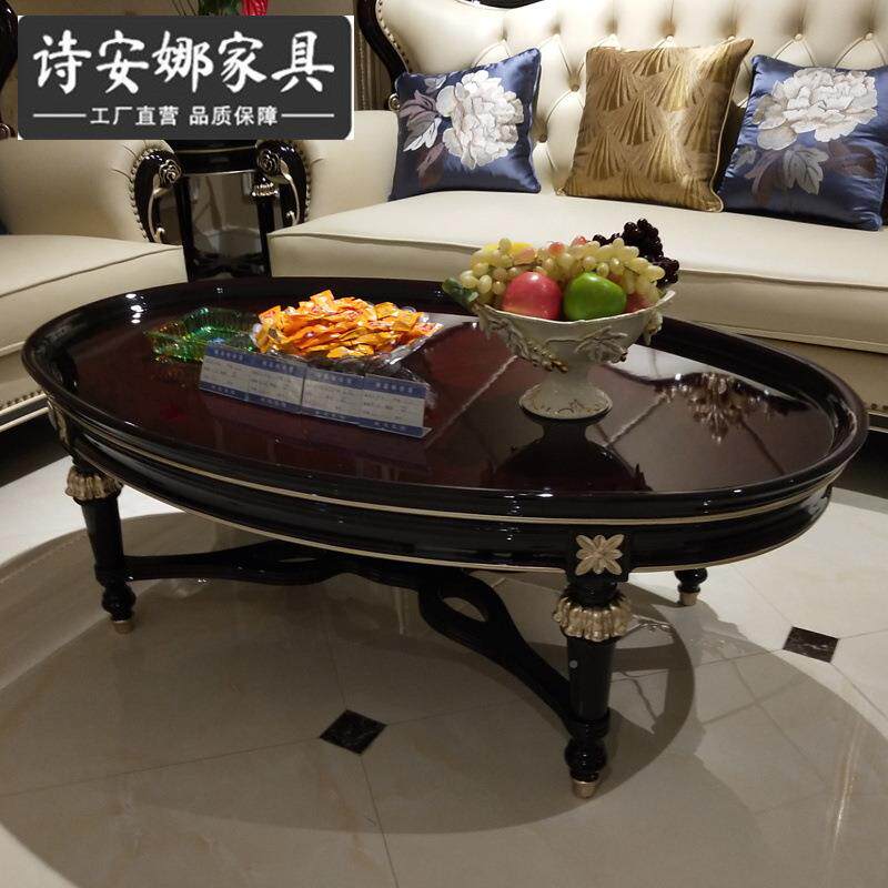 合新古典沙简欧轻奢发沙发无品牌/欧式客厅发组沙黑檀木沙发别墅