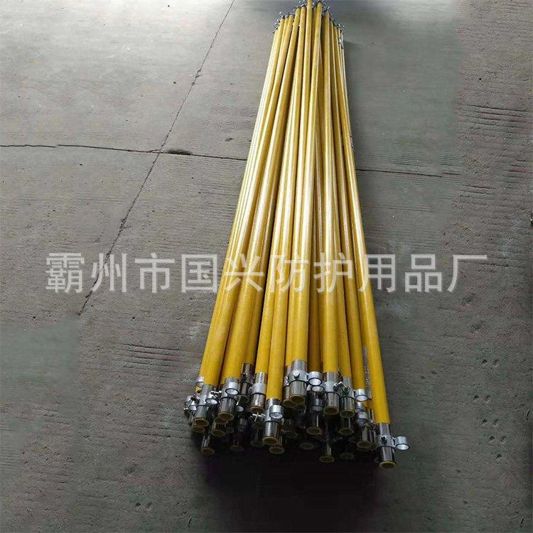 3281璃电力施工绝缘跨越杆多功跨能电力线越架搭锁杆玻绝缘撑钢杆