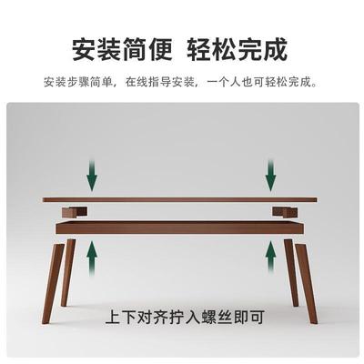 双人书桌长实条桌家用公桌电办脑桌木桌简靠窗桌4587办公工桌学习