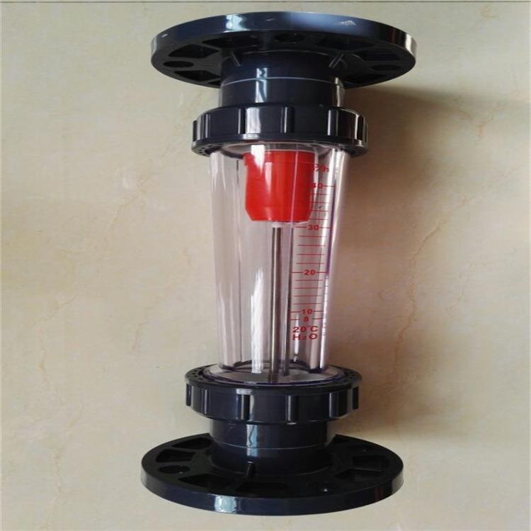 LZT-100S12L/F塑料管浮子流量计 流量18-120m3/h 法兰连接 带导杆