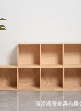 境自木质儿童书架实木飘窗柜家居落地式A24824-由组合收柜跨客厅