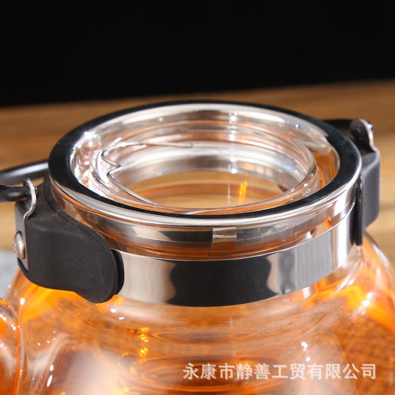 玻璃壶硼硅耐高温分花茶壶不锈过滤网泡钢TC-1202茶壶茶具高电陶