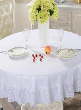 桌布防水防油洗大圆形餐桌垫家圆用台轻奢布感防免烫pF5M8HSSHvc