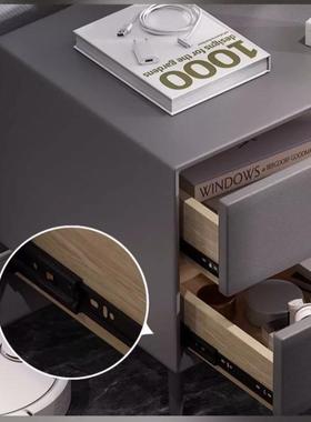 简床头柜约现代置轻奢感WIP物架卧室床边床新款实木储物柜家居尾