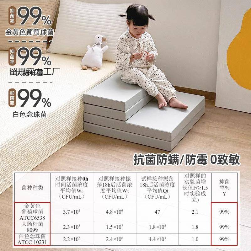 101婴儿床边防摔地垫厚44388宝宝垫床下爬爬儿童爬行可折垫叠加楼梯