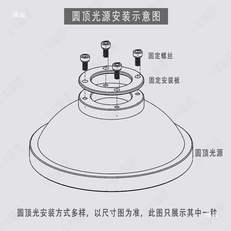 机器觉穹顶光复源圆光源杂表面顶曲面检测LED均匀漫反射GUL视光源