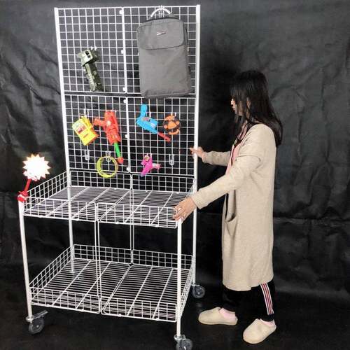 促销花车叠展示架折推地摆摊推车夜移动手推折叠市展示货FAQ架垒