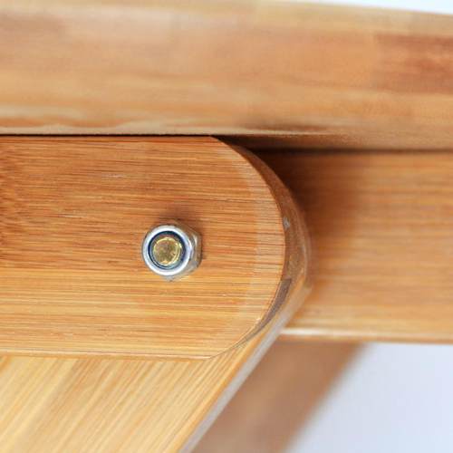 楠折叠圆桌子竹可简易小QRF桌餐桌饭桌2圆形便携4人实木桌家用折