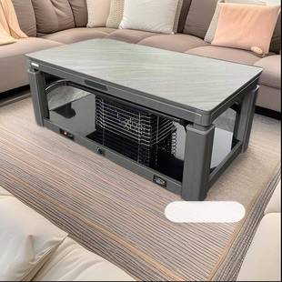 升降茶几取暖语气VOZ音制四柱发热智能电取暖桌家居客厅烤火岩控