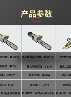 筋混凝土钢切墙机改门切割机新型无尘墙百仕链条锯辰改ZIK锯门切