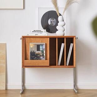 居家边几角柜实木床头柜025新XTD款黑胶置收纳中古物架复古柜2子