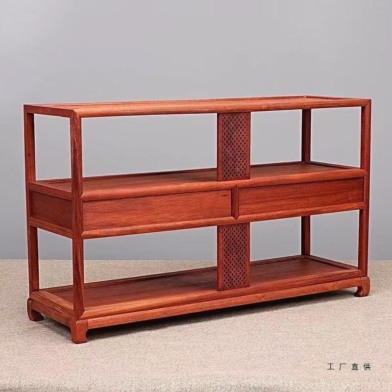 花梨木桌博架架子置物架红花梨展示架茶壶茶具收面实木纳架985古