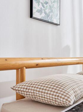 原榻榻米落无品牌/地日床实木床式地木台床lo楼ft阁床柏木矮床现