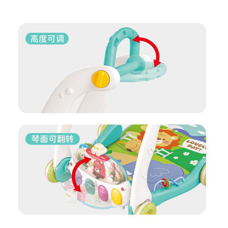 2886跨境新品婴儿具音乐健身岁0架玩1宝宝脚踏钢琴学步推车2合组合