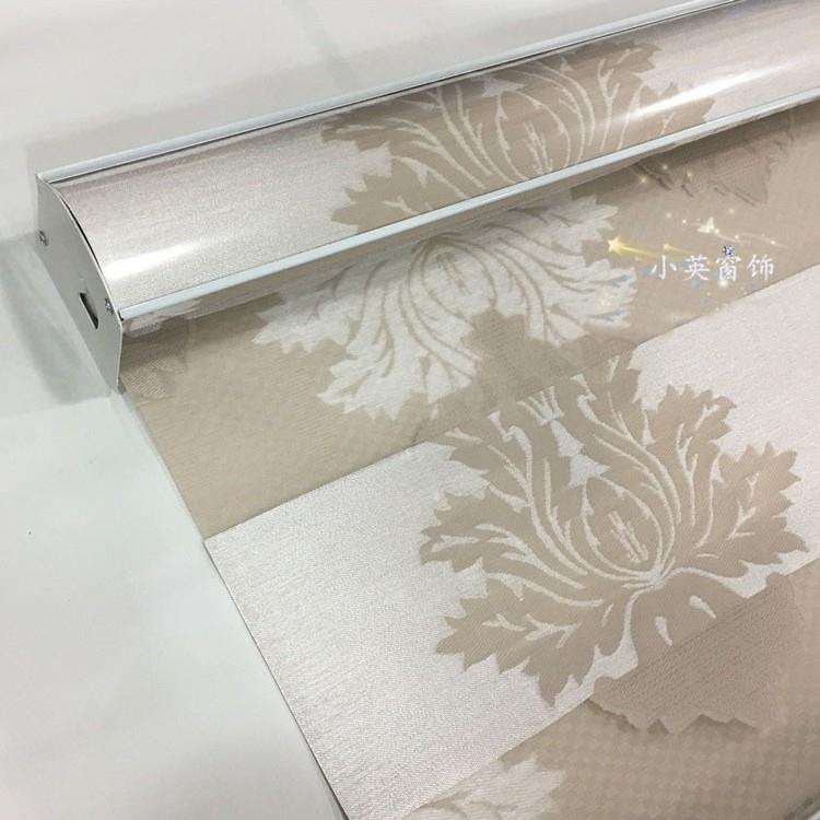 层双层加厚提花剪无品牌/花帘欧式欧花遮纱光双柔帘帘窗卷帘简约