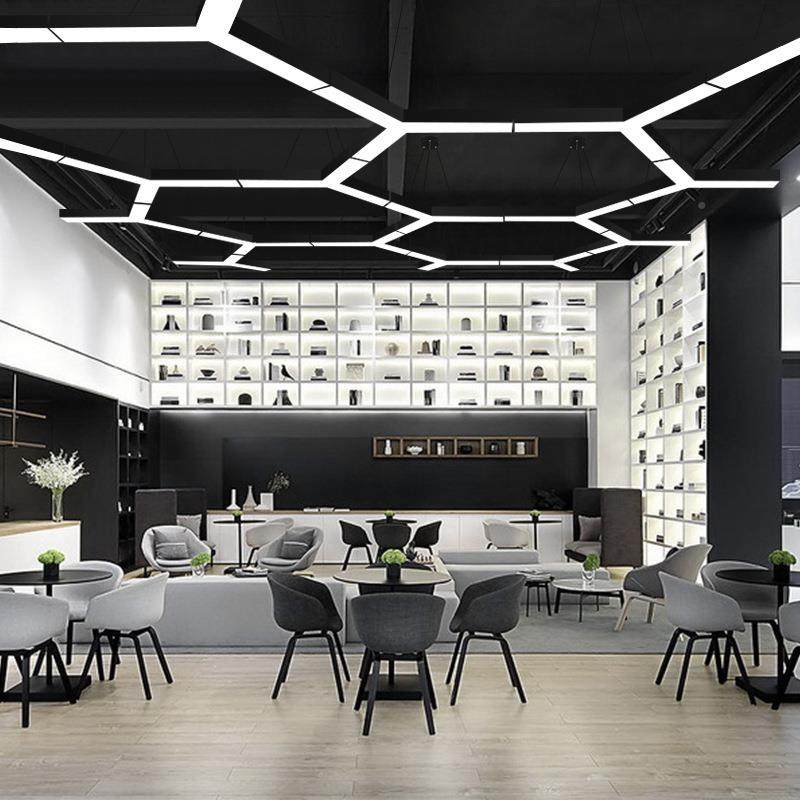 LED型灯创身意Y形办公室吊灯铺店商ODE场健房异造形工业风灯具