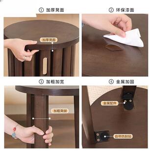 实圆木收凳子家用可叠放多功能无品牌/组合凳客叠厅餐桌凳纳叠乐