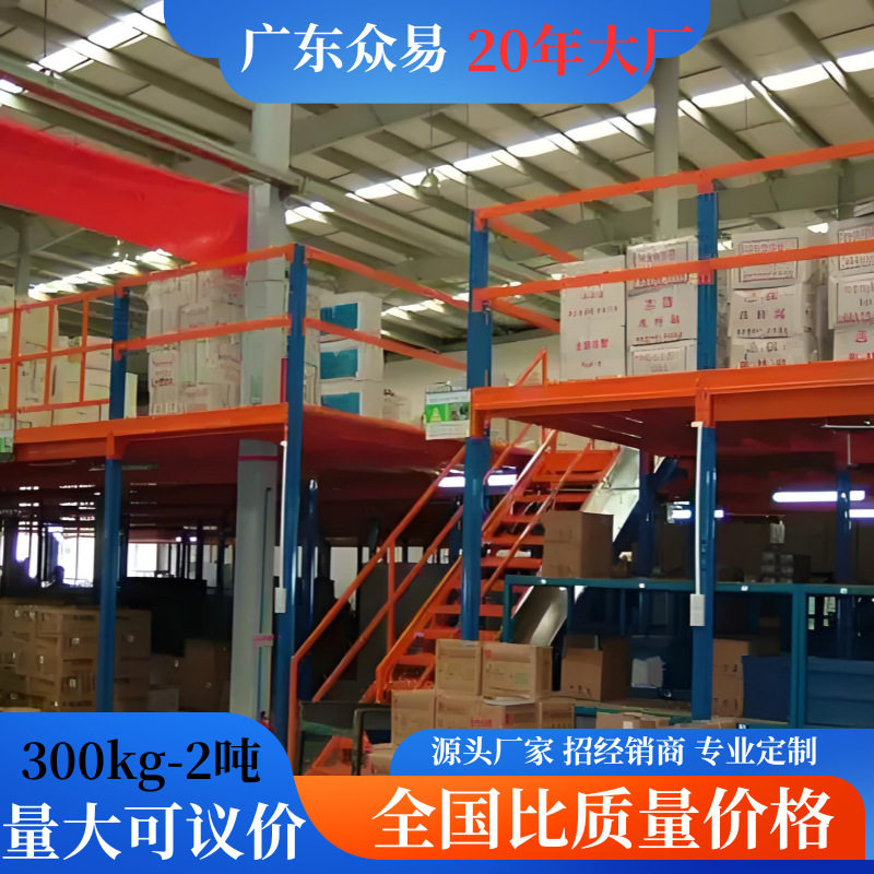仓库阁楼平台钢扣板无焊接货架