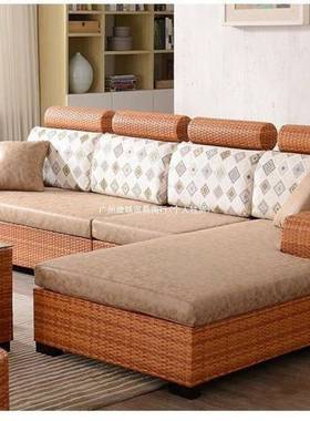 双藤沙发大小户型客厅组户庭院藤椅家用单人阳ZJN台全套人外休合