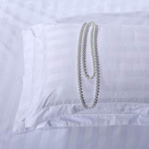 用棉涤JUO棉缎条贡缎民宿酒店客床房加密单被套四件套纯床上品厂