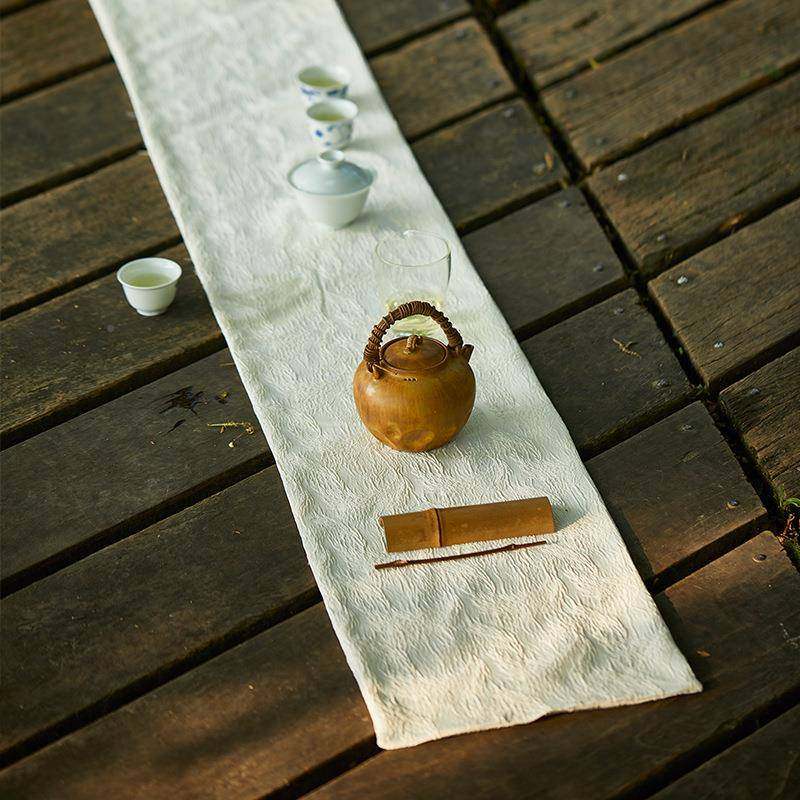 手工提花茶棉麻艺中式茶长款布垫茶道配件桌席旗RMQ布艺家垫布用