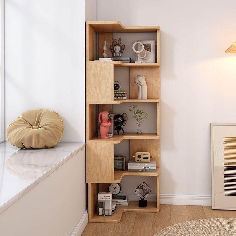 实落木转角架地置物架角收柜墙角LRV拐角收纳柜小户书型客厅家用