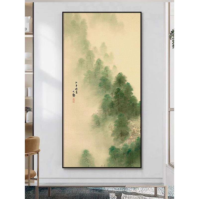 潇八景松树尺手绘油装画新中式入户玄关饰WGM画客厅中餐厅大寸挂