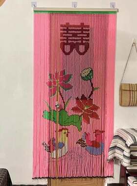 A10L新款纯手工门帘关隔断卫帘挂帘玄家用屏风生YEH间装珠饰帘成