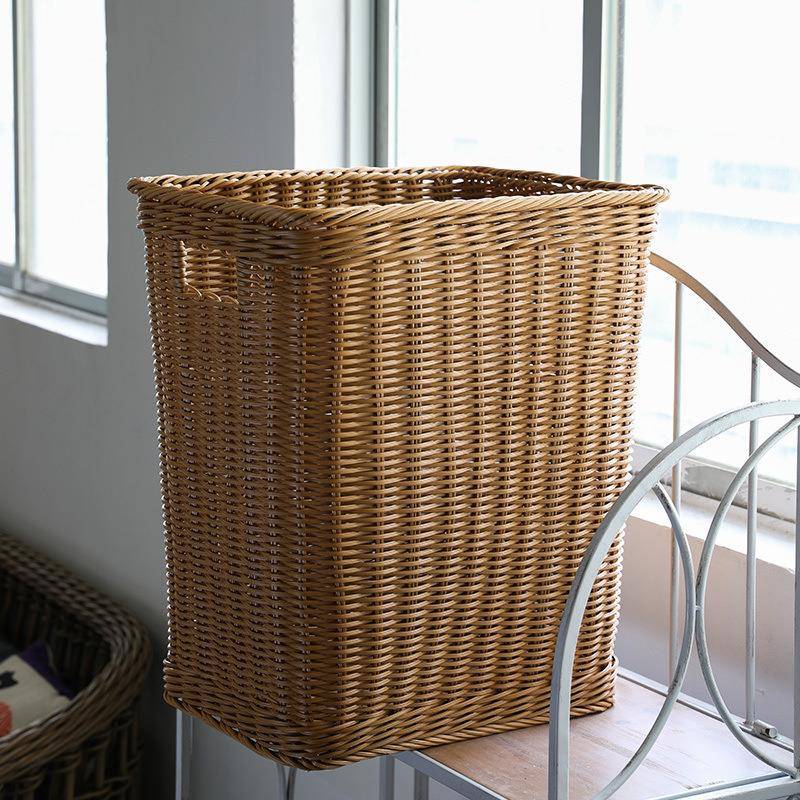 脏洗编衣篓仿藤编TZT大容量织衣篮衣物收纳桶店浴巾毛巾收纳酒筐